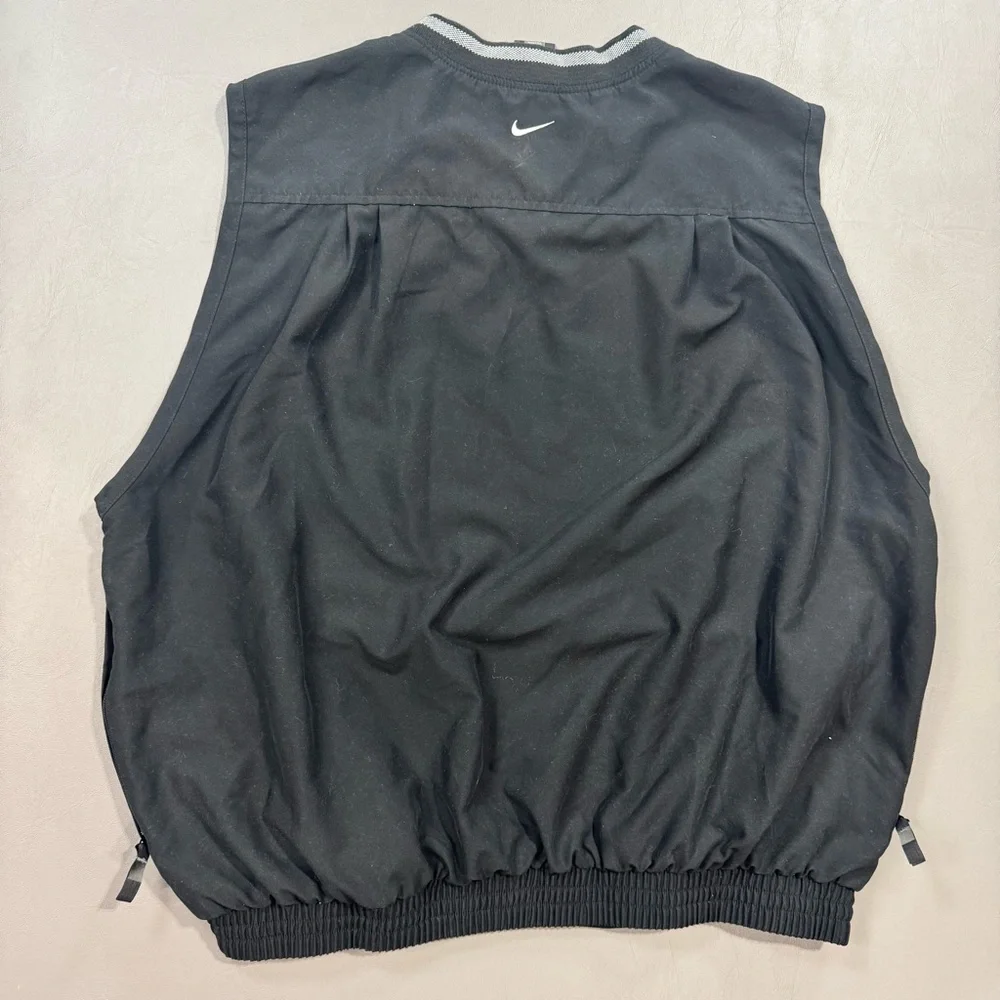 Nike Golf Vest XL Black Windbreaker Sleeveless ScanSource Logo 26.5x27.5